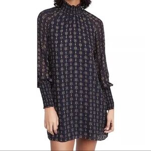 Amanda Uprichard Navy Long Sleeve Dress